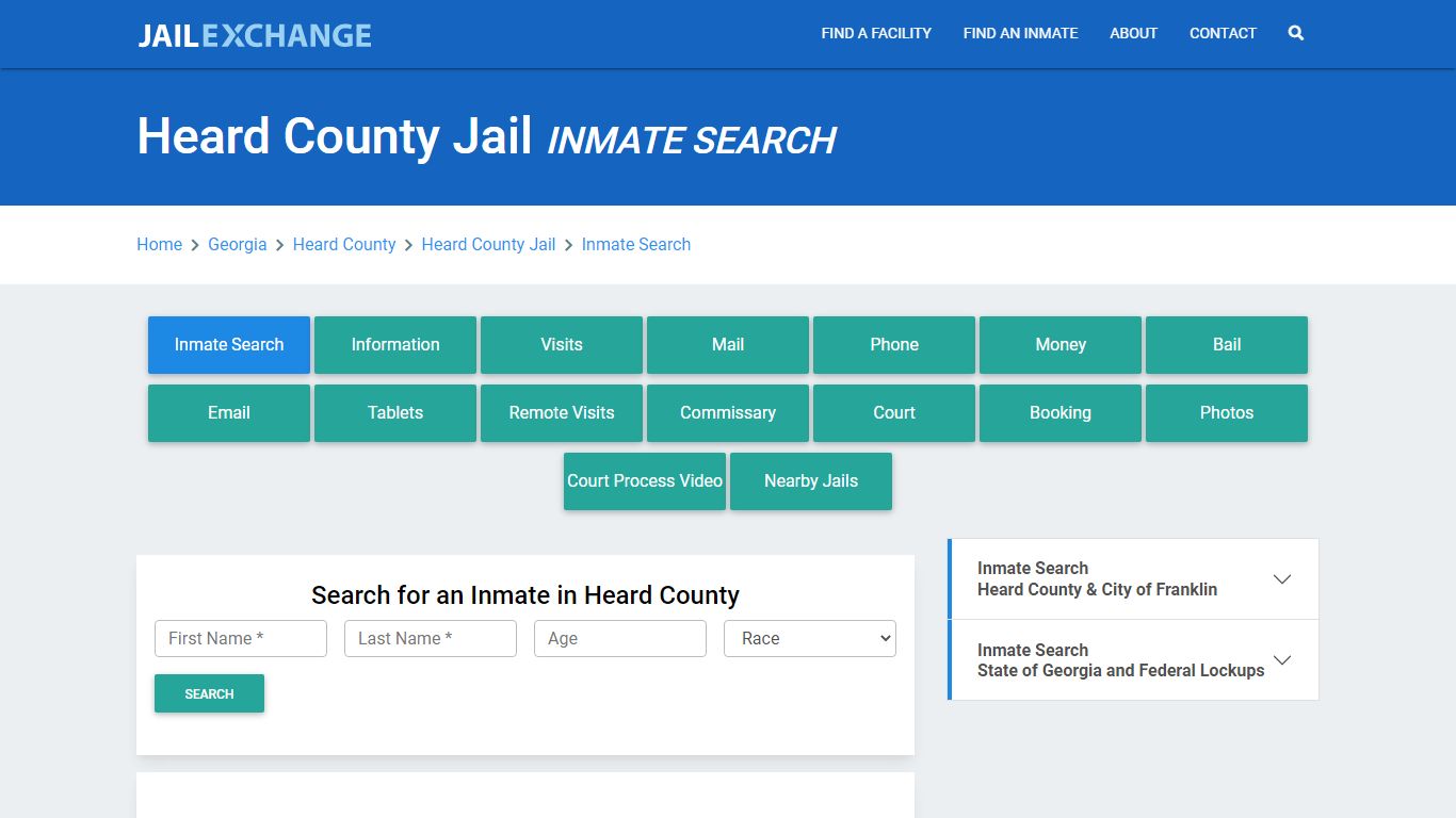 Heard County Jail, GA Inmate Search: Roster & Mugshots