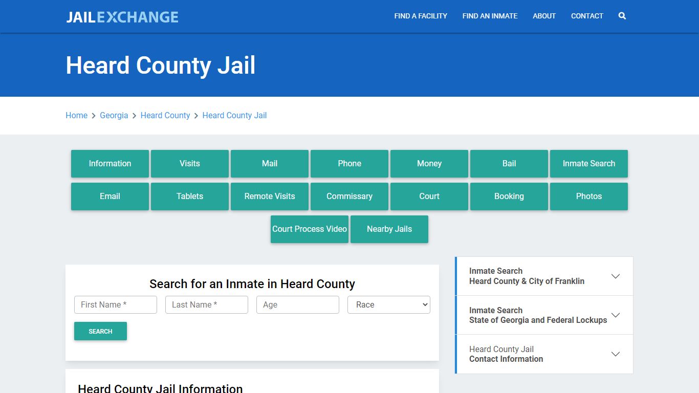 Heard County Jail Roster Lookup, GA, Inmate Search