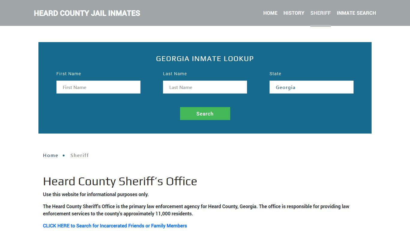 Heard County Sheriff, GA Arrest Warrant Lookup